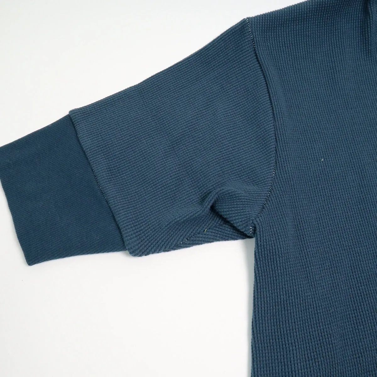 Hitchhiker Henley Organic Ultramarine Micro Waffle sold by Brooklyn Clothing Co. product image thumbnail 3