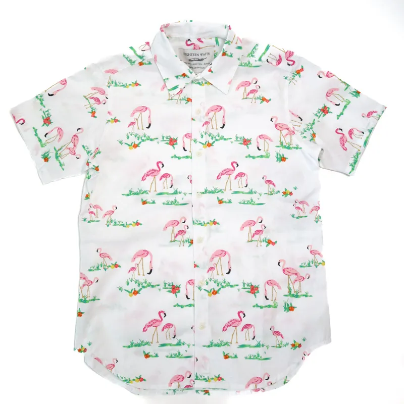 Short Sleeve Dylan Shirt Flamingo Fields sold by Brooklyn Clothing Co.
