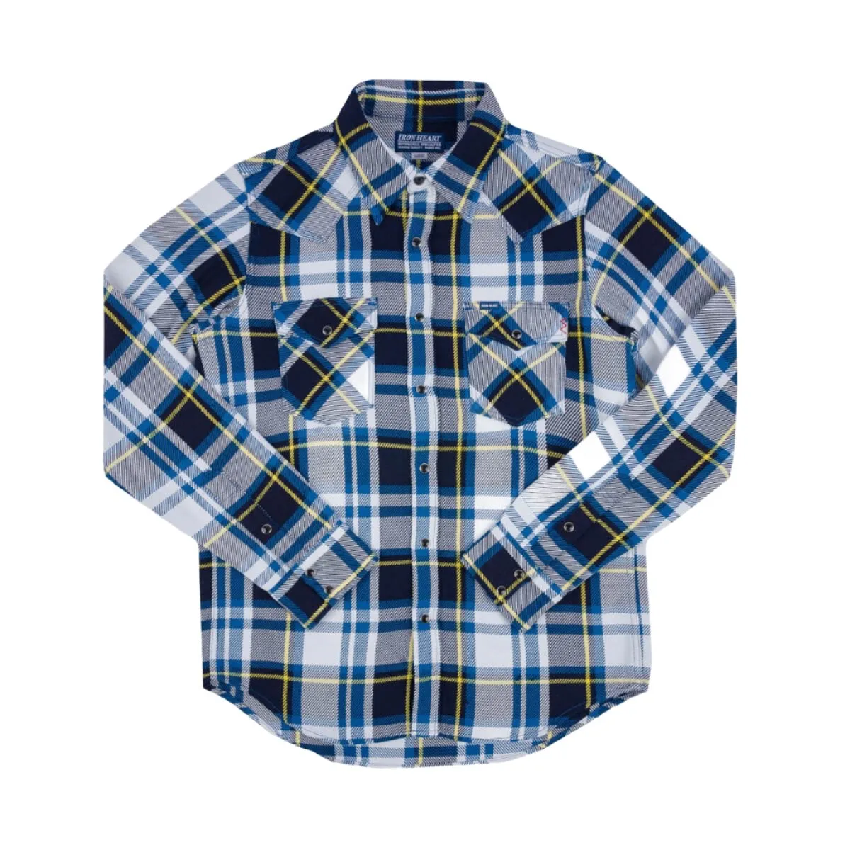 IHSH-390-BLU 9oz Selvedge American Check Western Shirt Blue sold by Brooklyn Clothing Co.