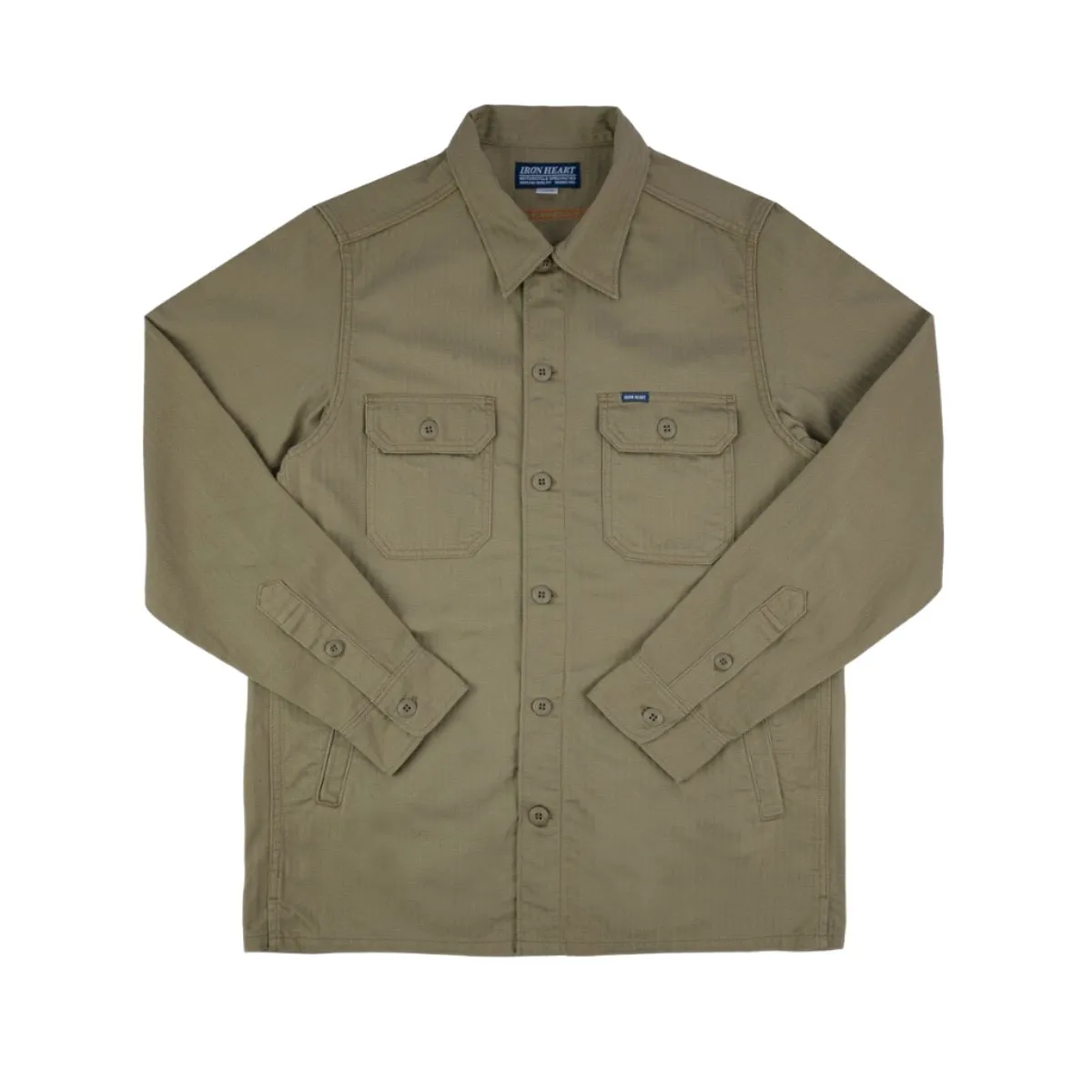 IHSH-385-BEI 9oz Herringbone Military Shirt Beige sold by Brooklyn Clothing Co.