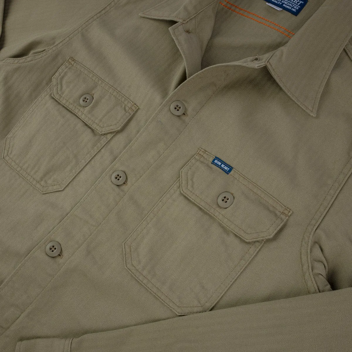 IHSH-385-BEI 9oz Herringbone Military Shirt Beige sold by Brooklyn Clothing Co. product image thumbnail 3