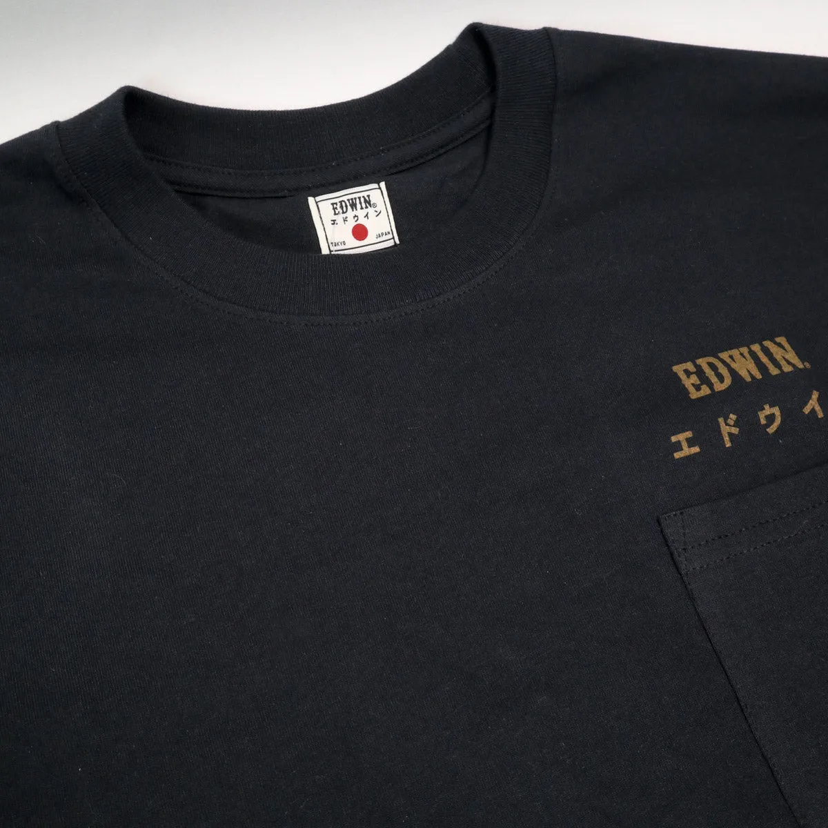 18S Edwin Logo Tee Black sold by Brooklyn Clothing Co. product image thumbnail 3