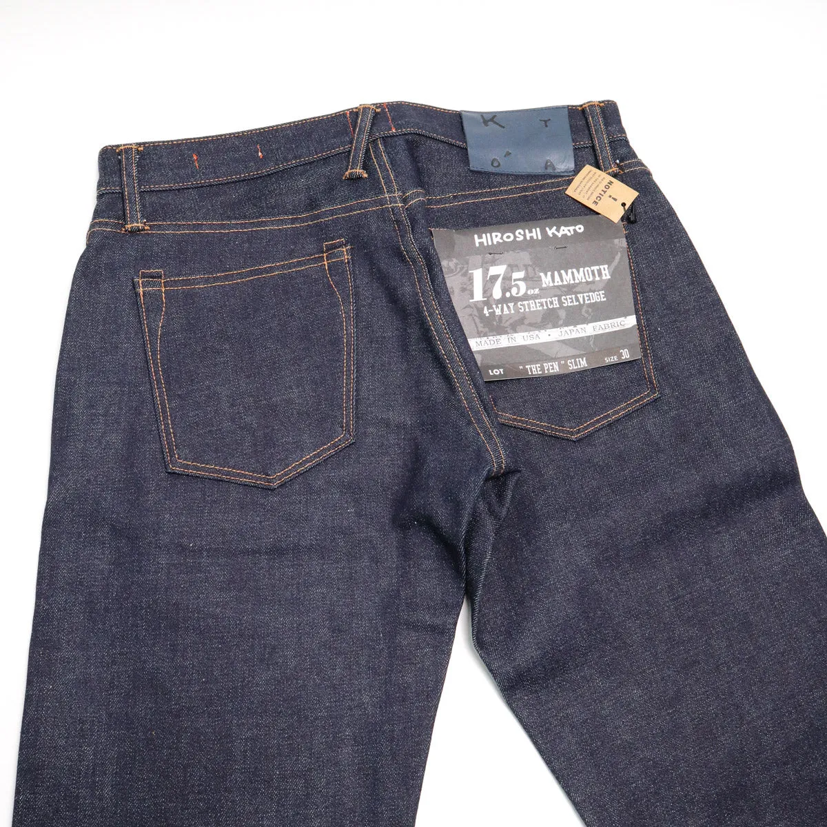 The Pen 17.5oz Mammoth Indigo Raw Selvedge Denim sold by Brooklyn Clothing Co. product image thumbnail 3