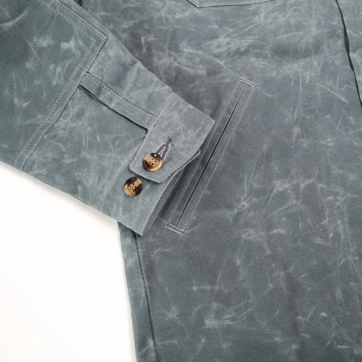 Crissman Overshirt Waxed Canvas Harbor Blue sold by Brooklyn Clothing Co. product image thumbnail 4