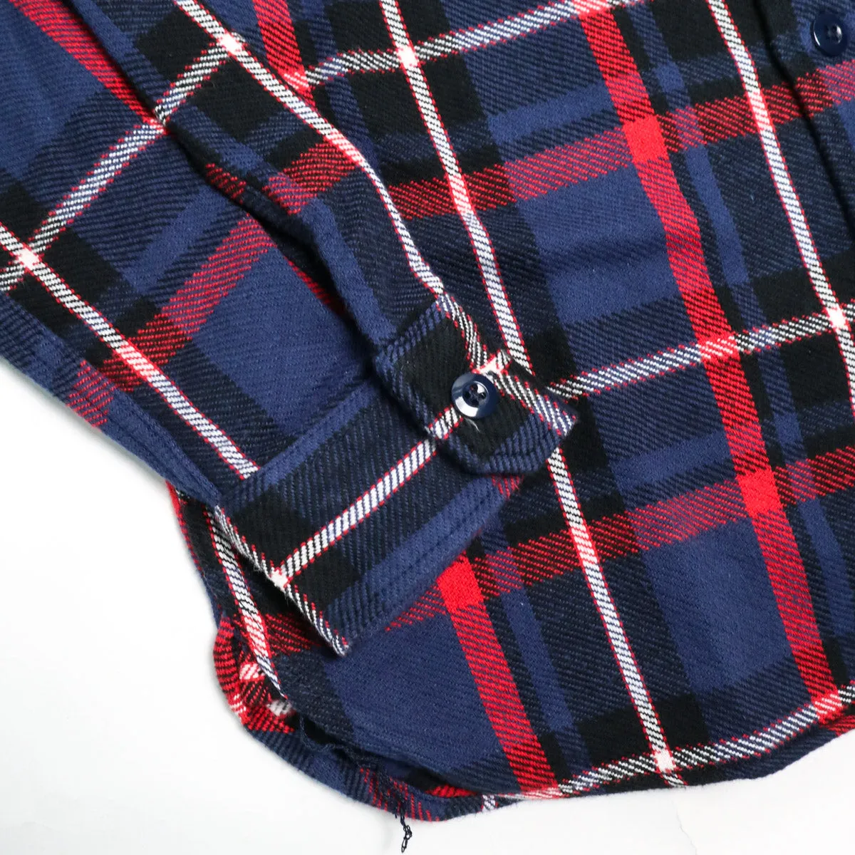 2222-NV Raised Surface Check Double Pocket Shirt Navy sold by Brooklyn Clothing Co. product image thumbnail 4