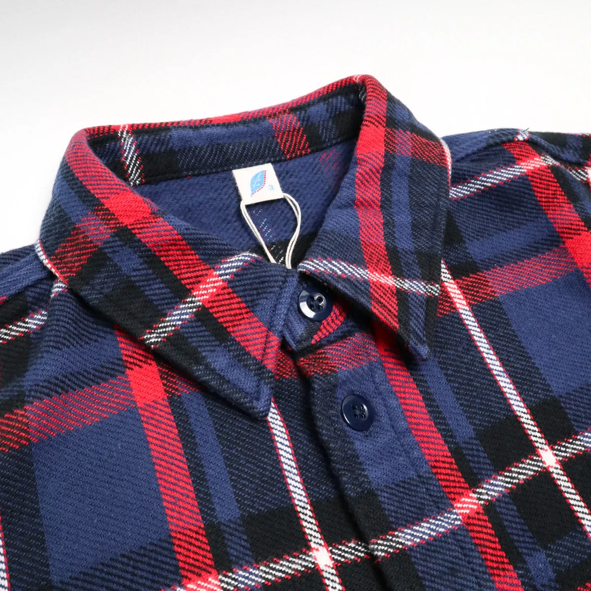 2222-NV Raised Surface Check Double Pocket Shirt Navy sold by Brooklyn Clothing Co. product image thumbnail 2