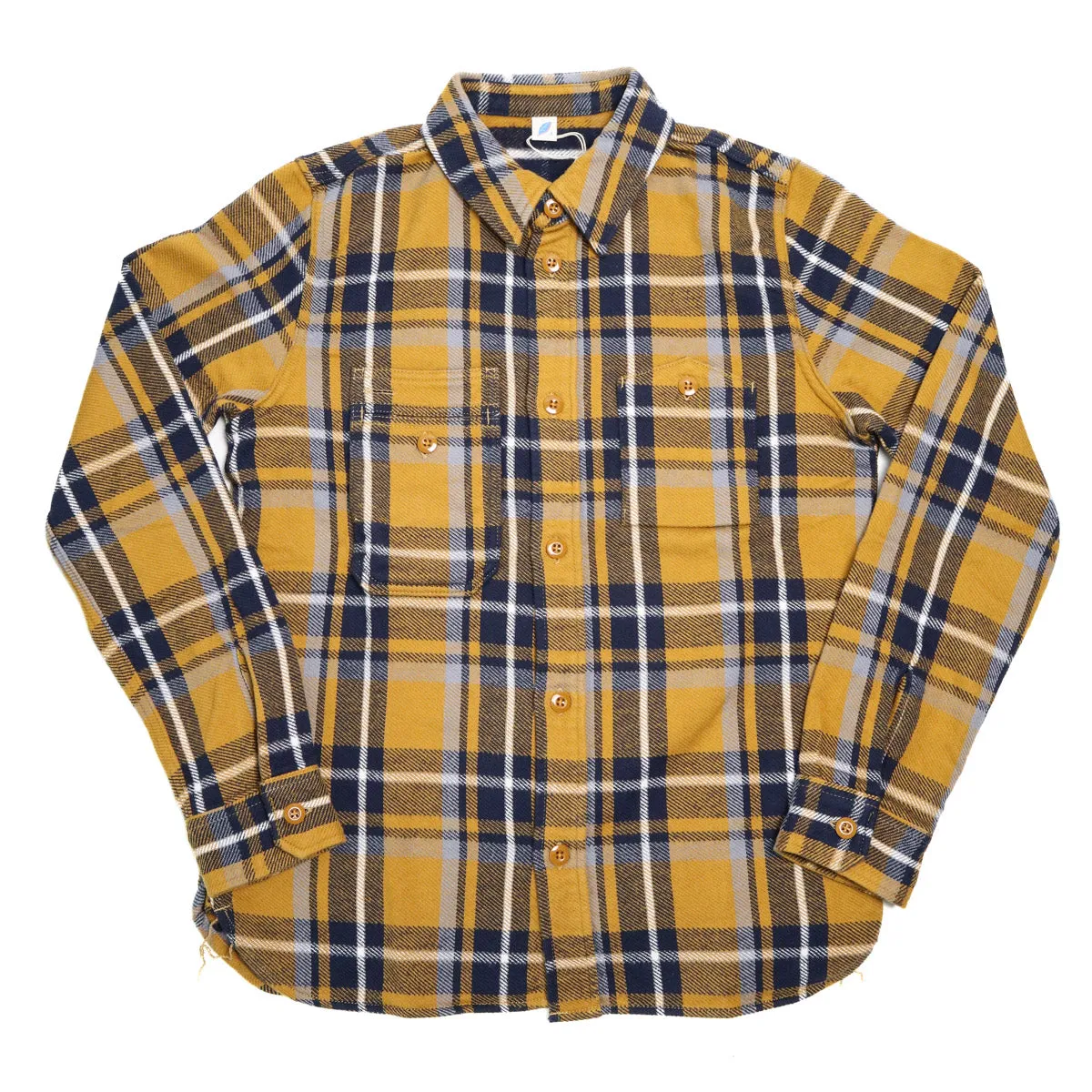2222-CA Raised Surface Check Double Pocket Shirt Camel sold by Brooklyn Clothing Co.