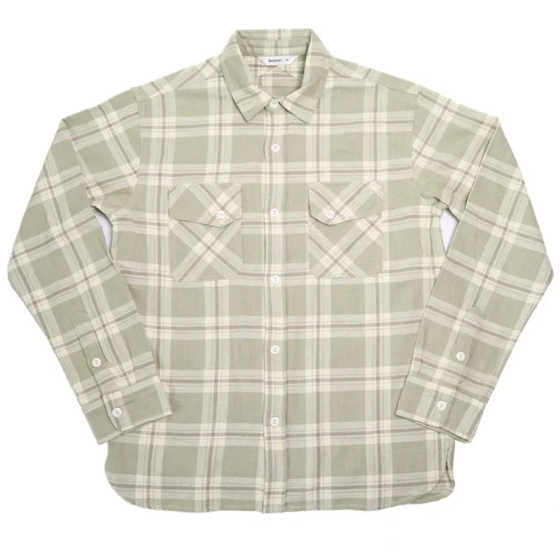 Crosscut Flannel Seafoam Slub Check sold by Brooklyn Clothing Co.