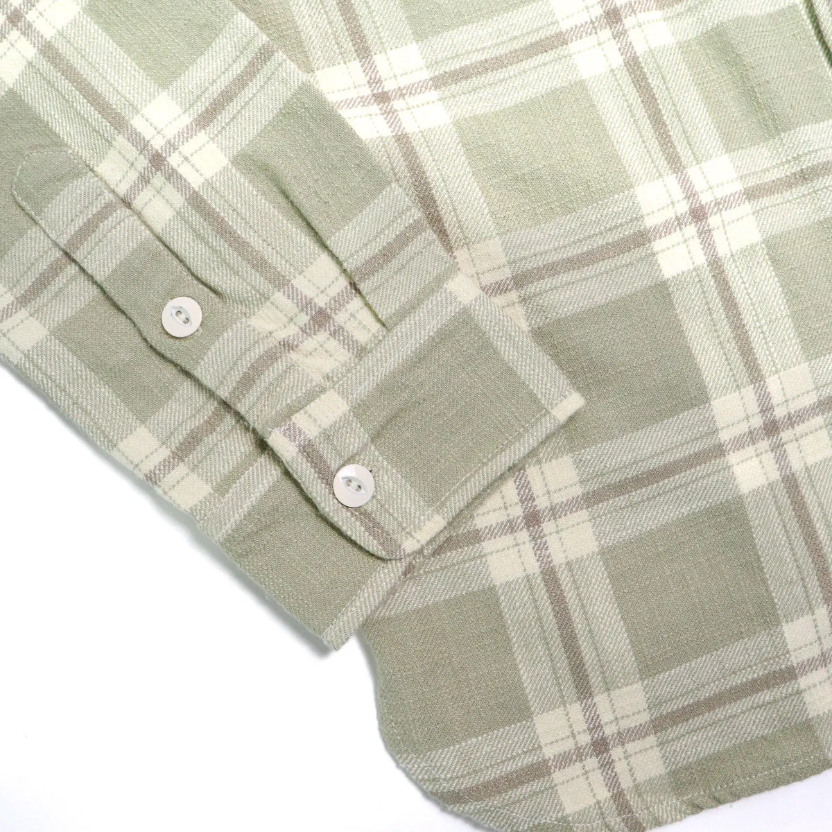 Crosscut Flannel Seafoam Slub Check sold by Brooklyn Clothing Co. product image thumbnail 3