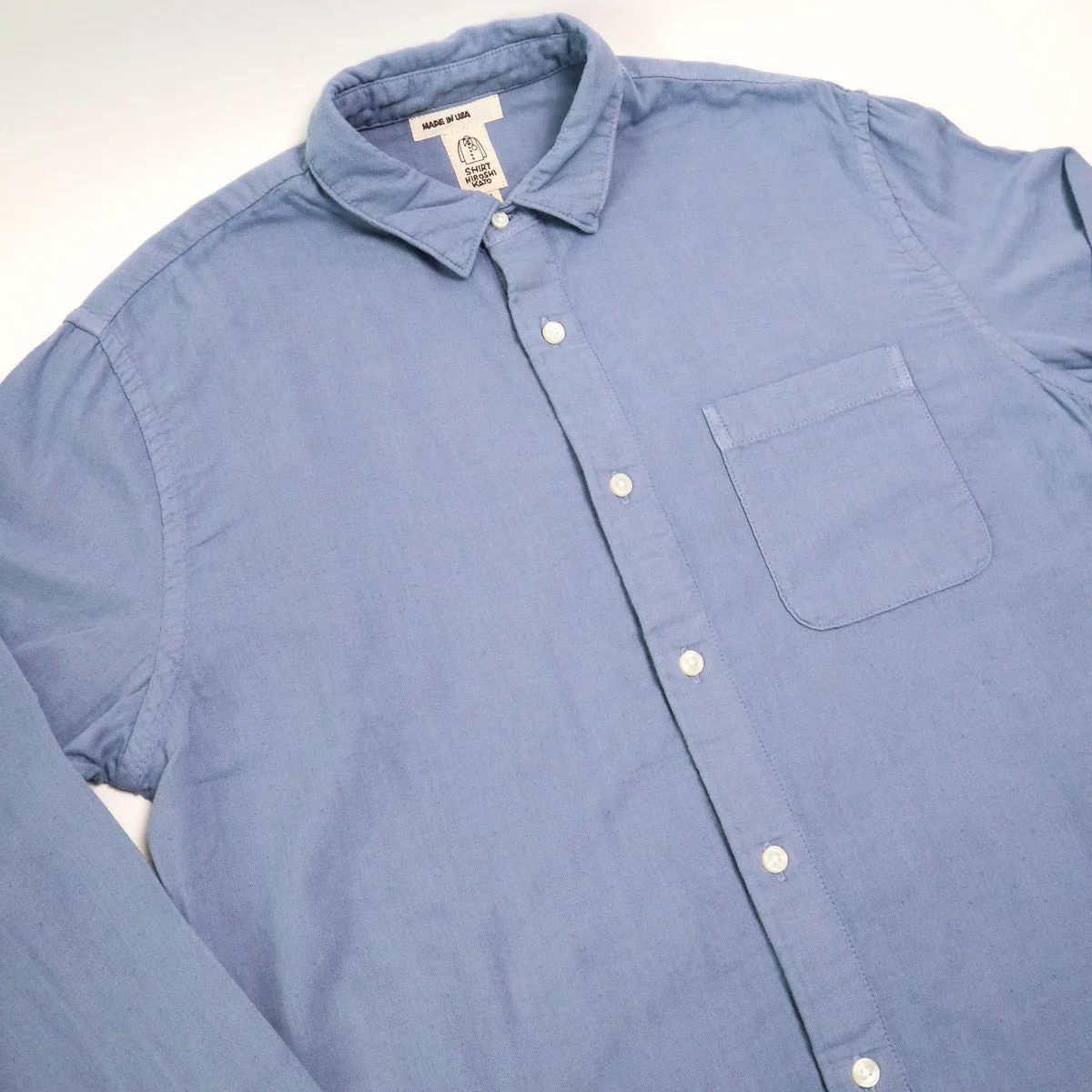 The Ripper Double Gauze Organic Cotton Shirt Matte Blue sold by Brooklyn Clothing Co. product image thumbnail 4