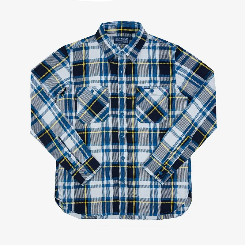 IHSH-382-BLU 9oz Selvedge American Check Work Shirt Blue sold by Brooklyn Clothing Co.