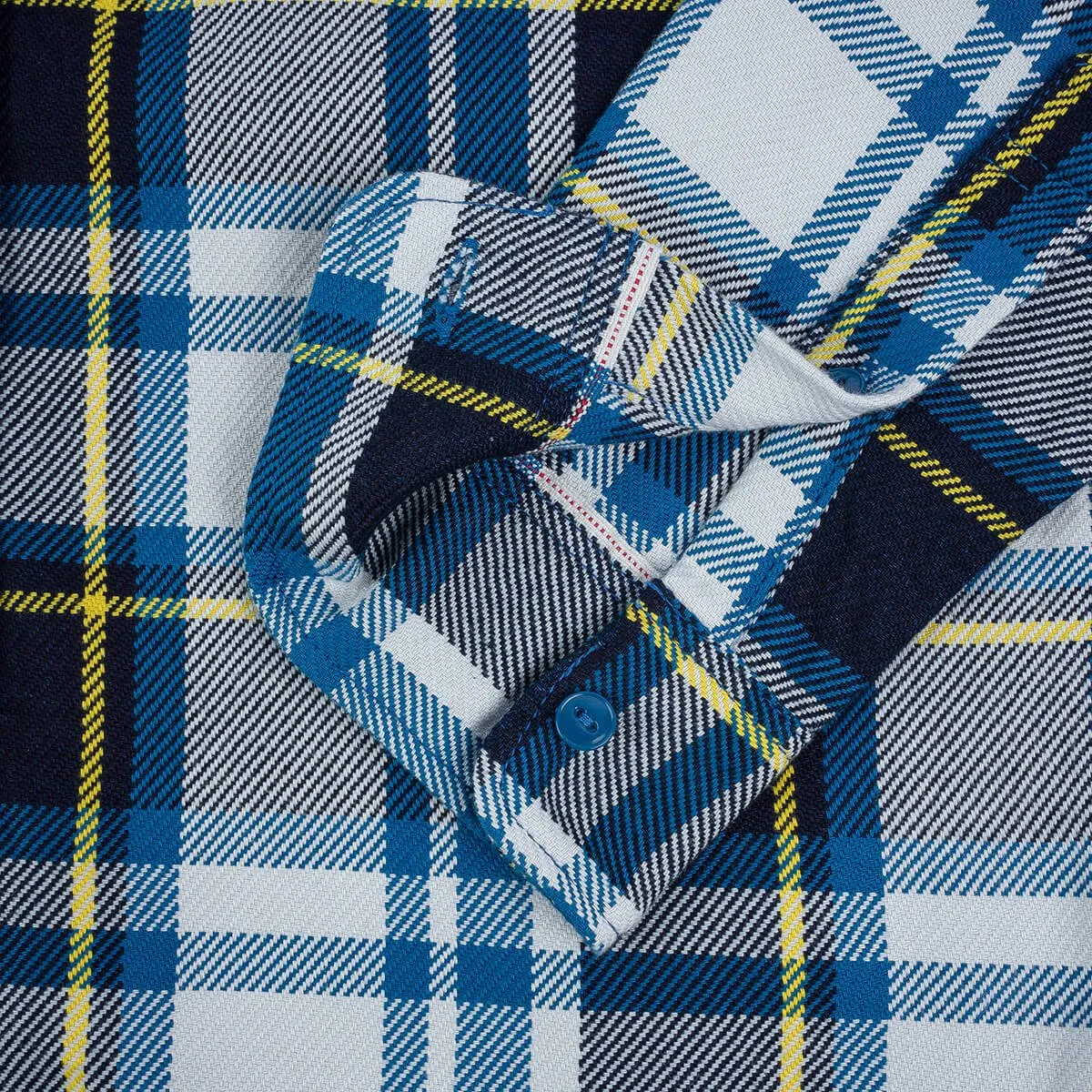 IHSH-382-BLU 9oz Selvedge American Check Work Shirt Blue sold by Brooklyn Clothing Co. product image thumbnail 5