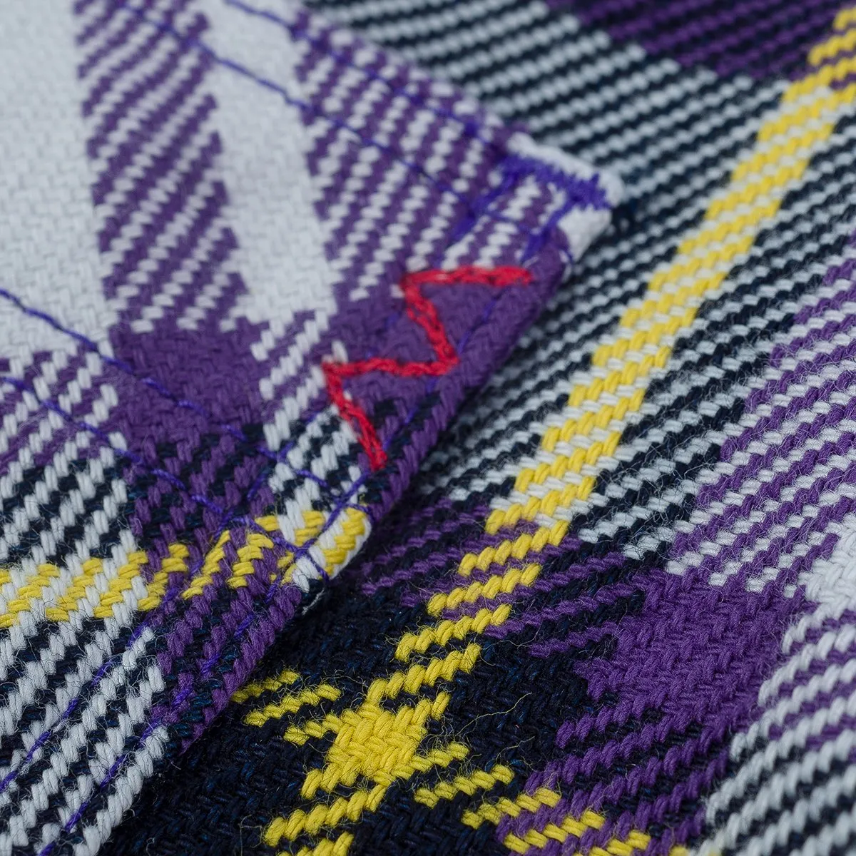 IHSH-382-PUR 9oz Selvedge American Check Work Shirt Purple sold by Brooklyn Clothing Co. product image thumbnail 3