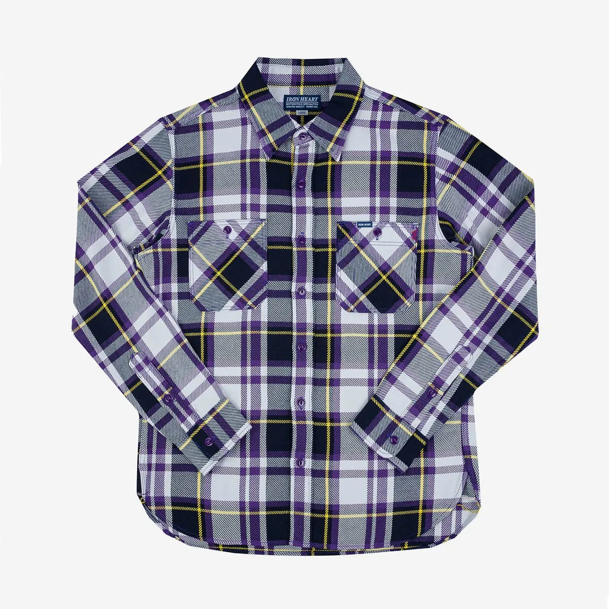 IHSH-382-PUR 9oz Selvedge American Check Work Shirt Purple sold by Brooklyn Clothing Co.