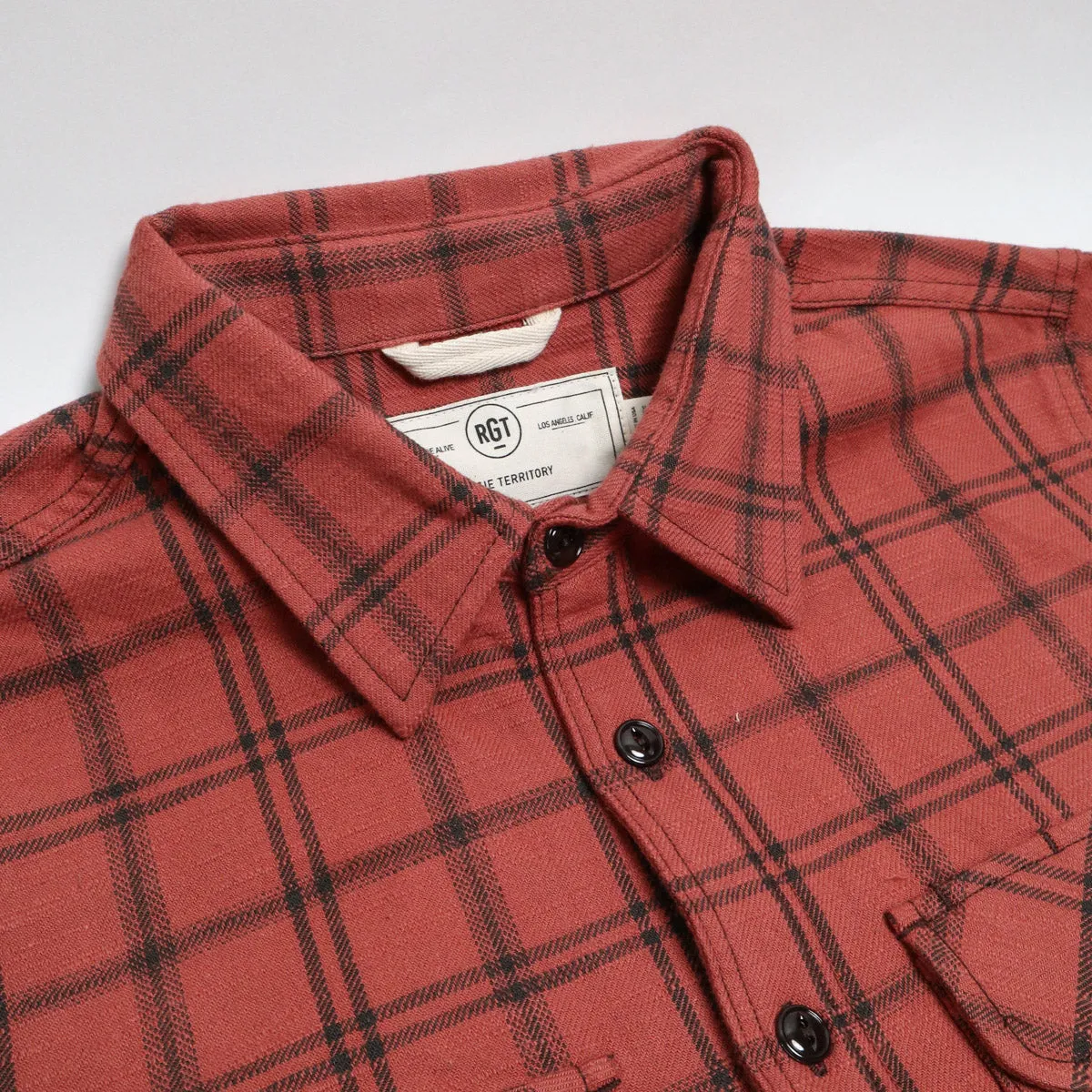Field Shirt Faded Rust Slub Plaid sold by Brooklyn Clothing Co. product image thumbnail 2