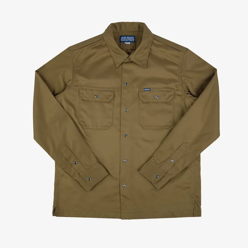 IHSH-383-BRN 9oz T/C Mechanic Shirt Brown sold by Brooklyn Clothing Co.