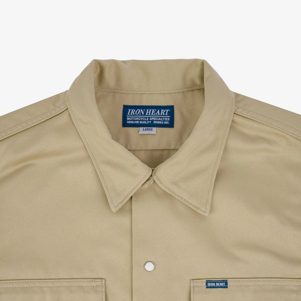 IHSH-383-BEI-NP 9oz T/C Mechanic Shirt Beige (No Print) sold by Brooklyn Clothing Co. product image thumbnail 2