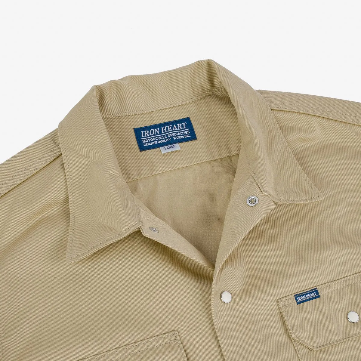 IHSH-383-BEI-NP 9oz T/C Mechanic Shirt Beige (No Print) sold by Brooklyn Clothing Co. product image thumbnail 4