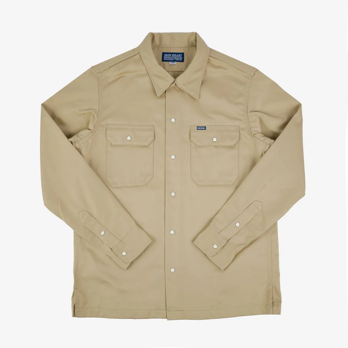 IHSH-383-BEI-NP 9oz T/C Mechanic Shirt Beige (No Print) sold by Brooklyn Clothing Co.