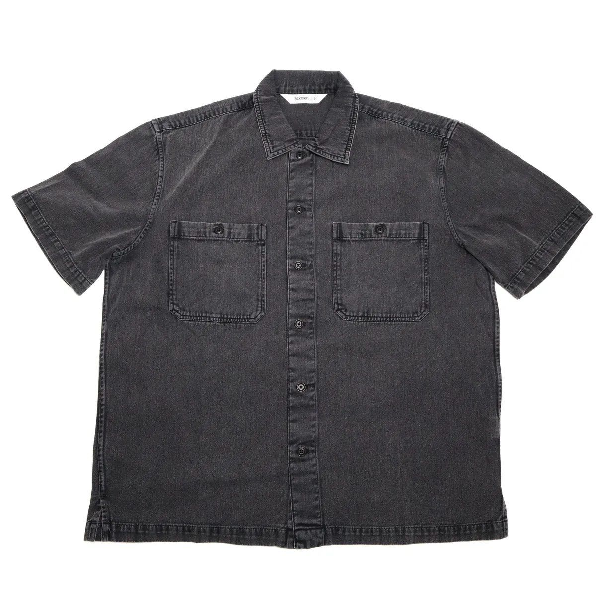 Short Sleeve Workshirt Black Stonewash sold by Brooklyn Clothing Co.
