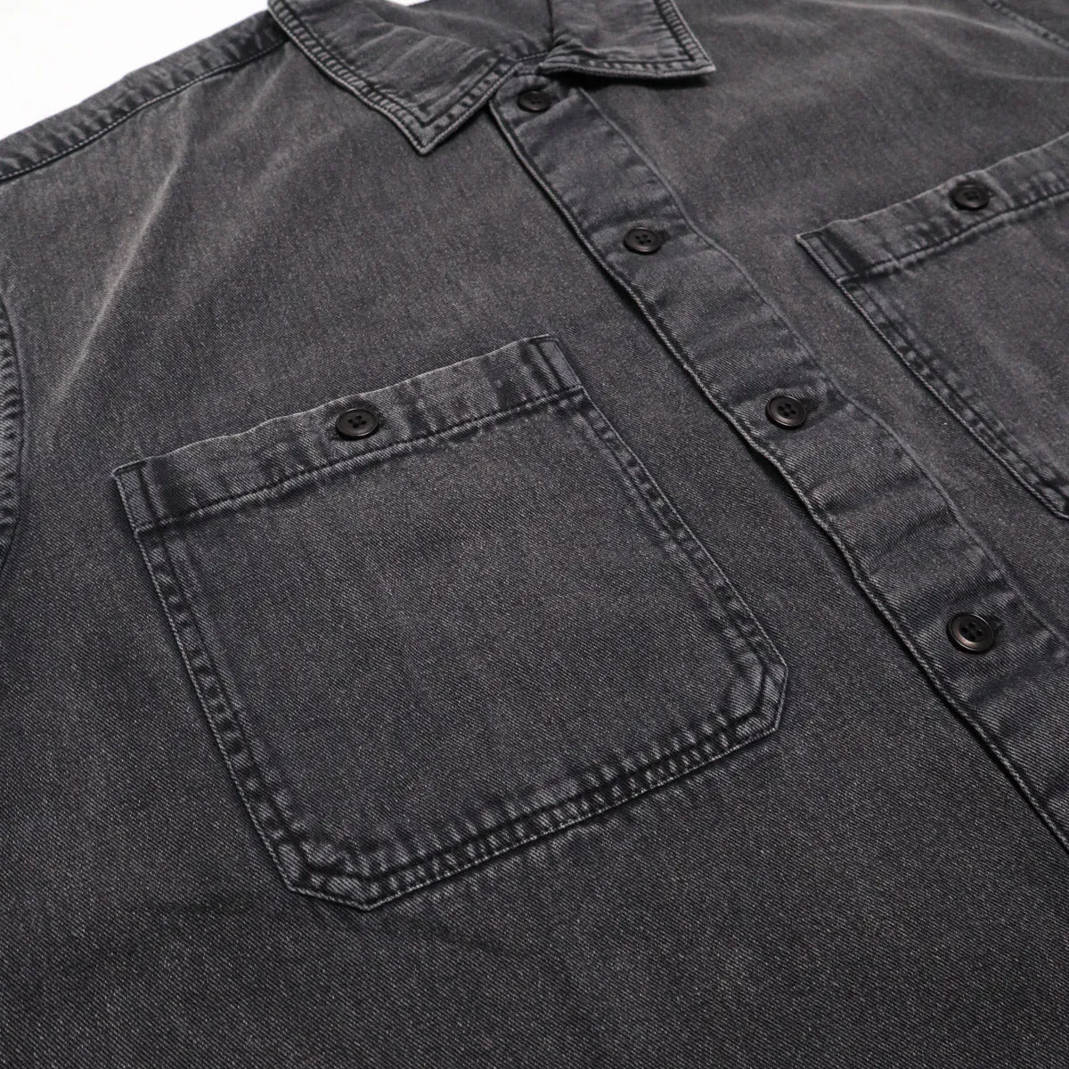 Short Sleeve Workshirt Black Stonewash sold by Brooklyn Clothing Co. product image thumbnail 4
