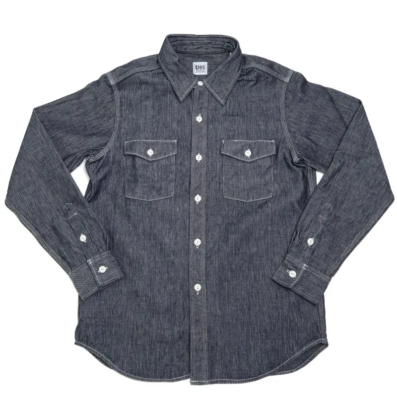 11.4oz Indigo Double Weave Denim Shirt sold by Brooklyn Clothing Co.