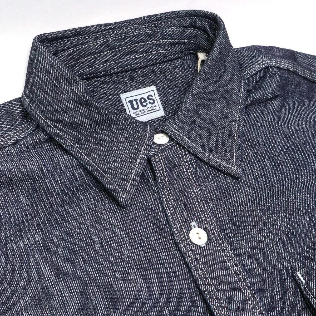 11.4oz Indigo Double Weave Denim Shirt sold by Brooklyn Clothing Co. product image thumbnail 2