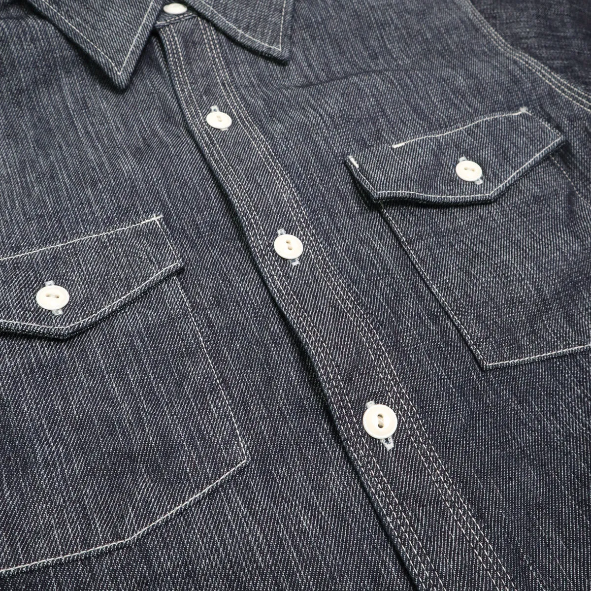 11.4oz Indigo Double Weave Denim Shirt sold by Brooklyn Clothing Co. product image thumbnail 5
