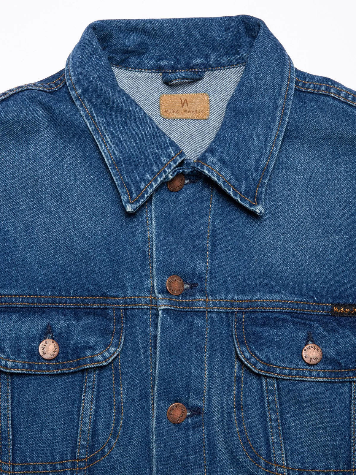 Danny Greaser Denim Jacket Mid Blue sold by Brooklyn Clothing Co. product image thumbnail 4