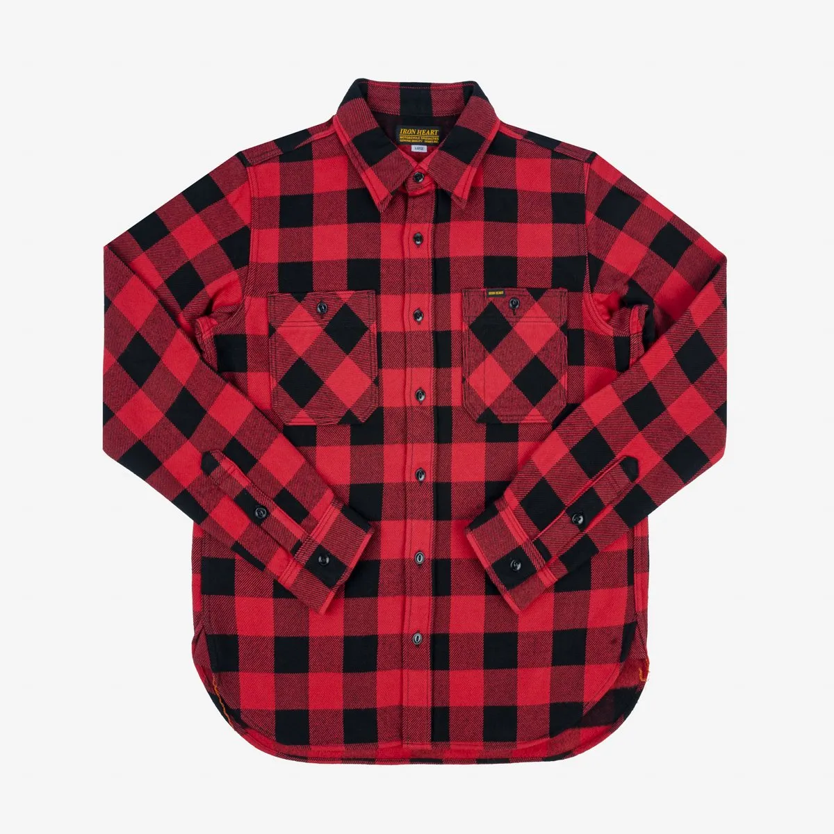 IHSH-244-RED Ultra Heavy Flannel Buffalo Check Work Shirt Red/Black sold by Brooklyn Clothing Co.