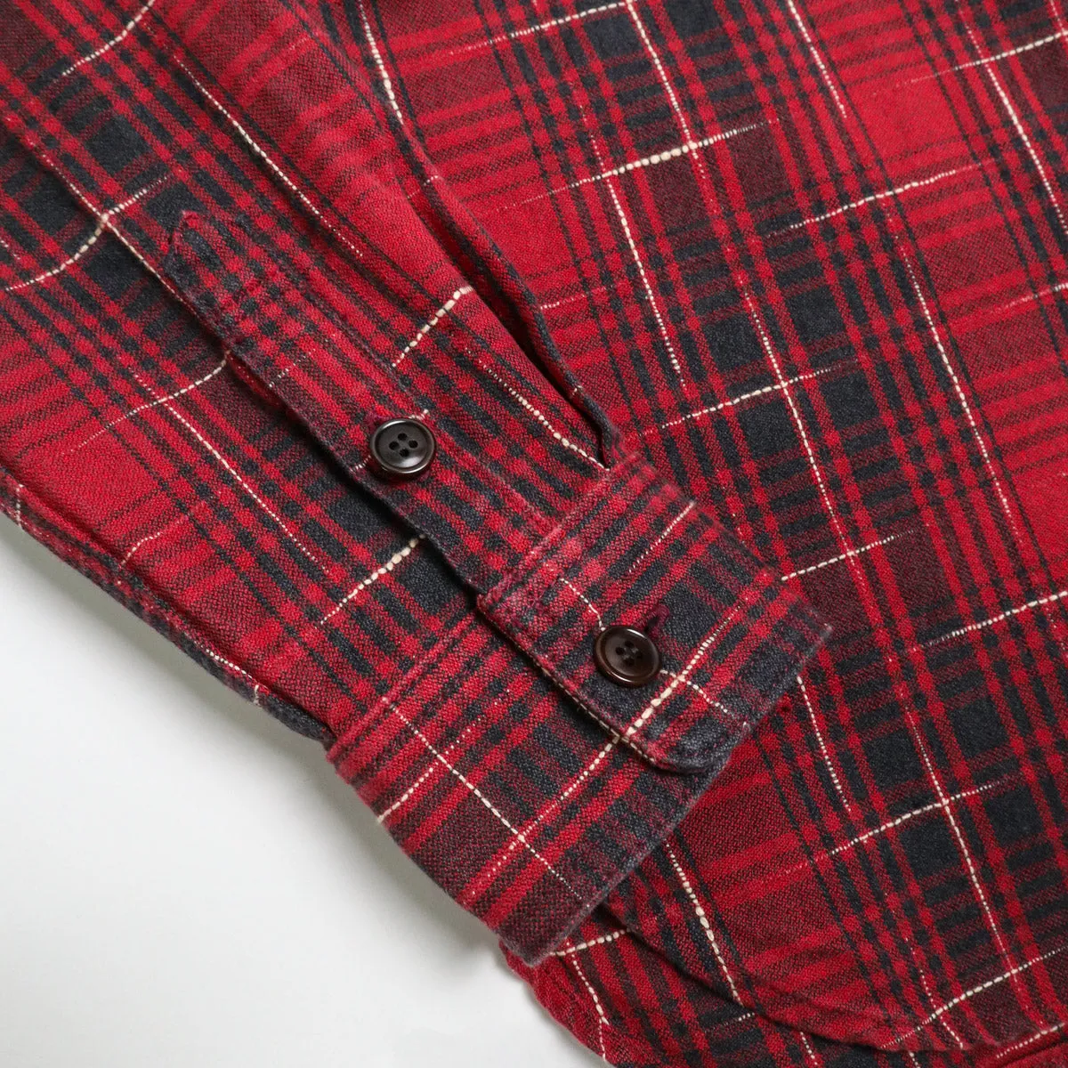 5698 "Midare Kasuri" Heavyweight Check Shirt Red sold by Brooklyn Clothing Co. product image thumbnail 4
