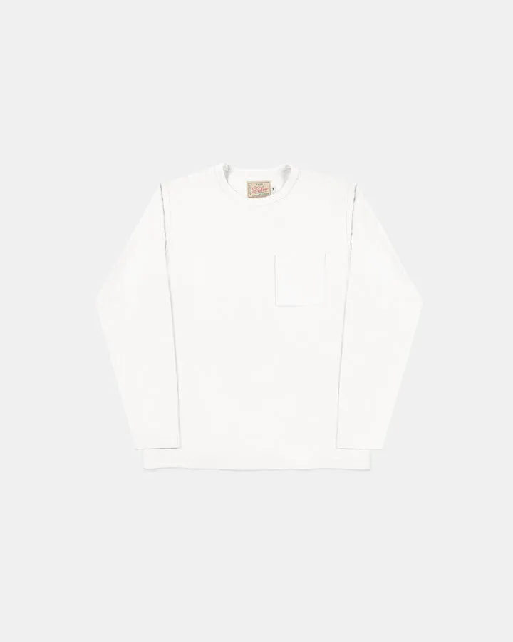 Heavy Duty Long Sleeve Pocket Tee White sold by Brooklyn Clothing Co.