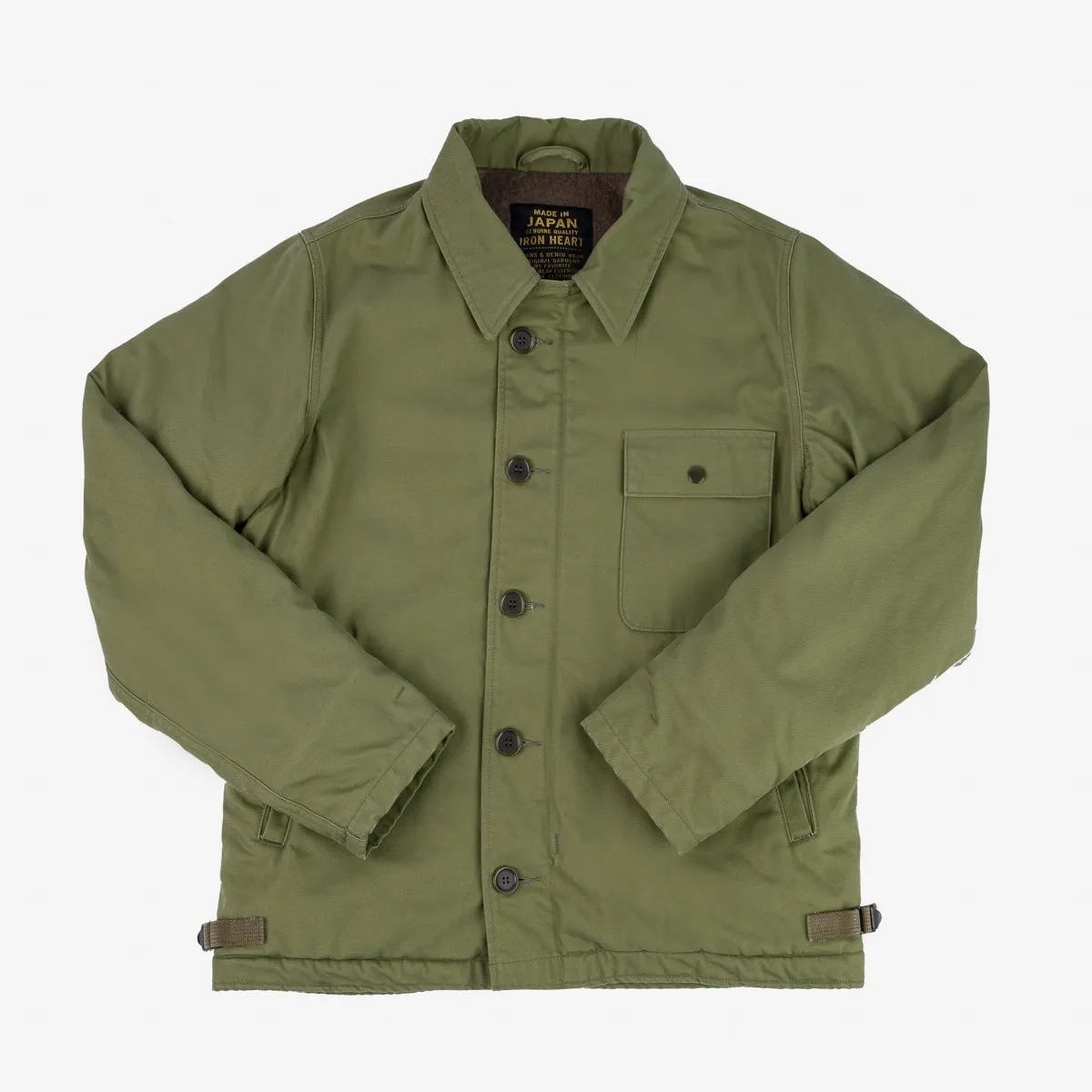 IHM-39-OLV Military Serge A2 Deck Jacket Olive sold by Brooklyn Clothing Co.