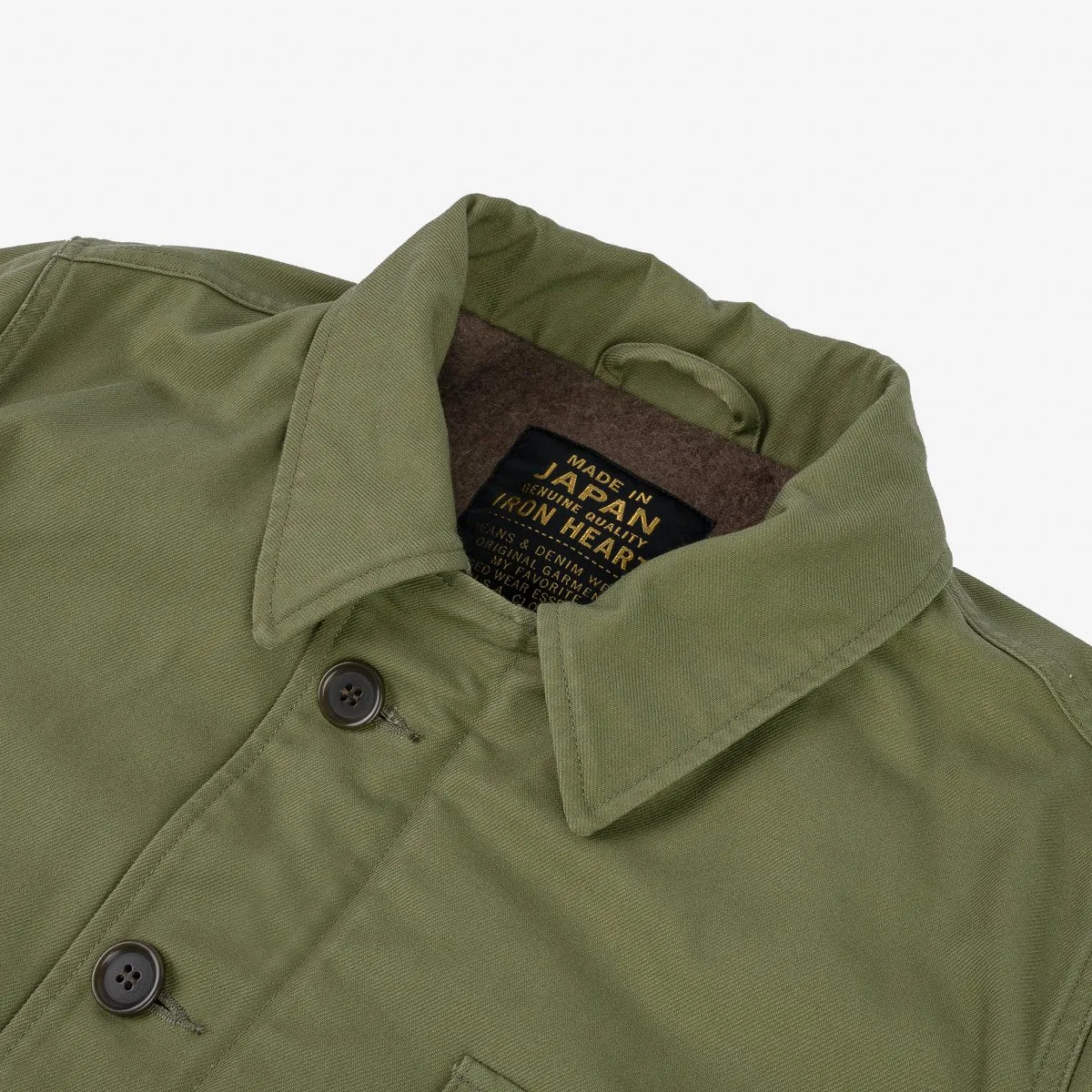 IHM-39-OLV Military Serge A2 Deck Jacket Olive sold by Brooklyn Clothing Co. product image thumbnail 2