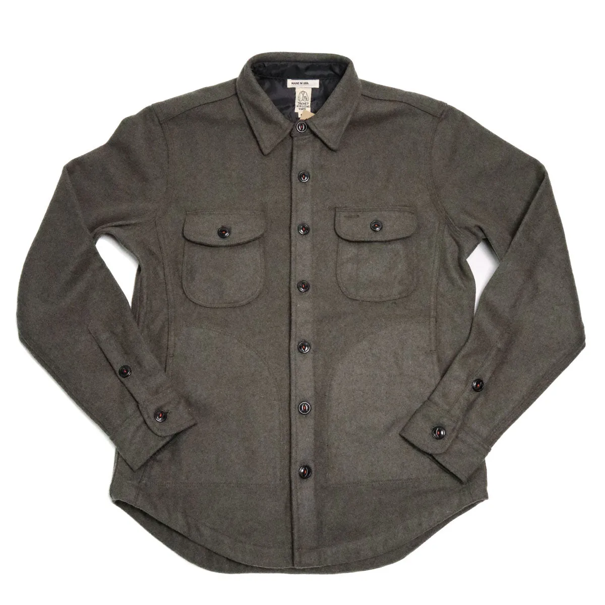 The Anvil Melton Wool Dark Green sold by Brooklyn Clothing Co.