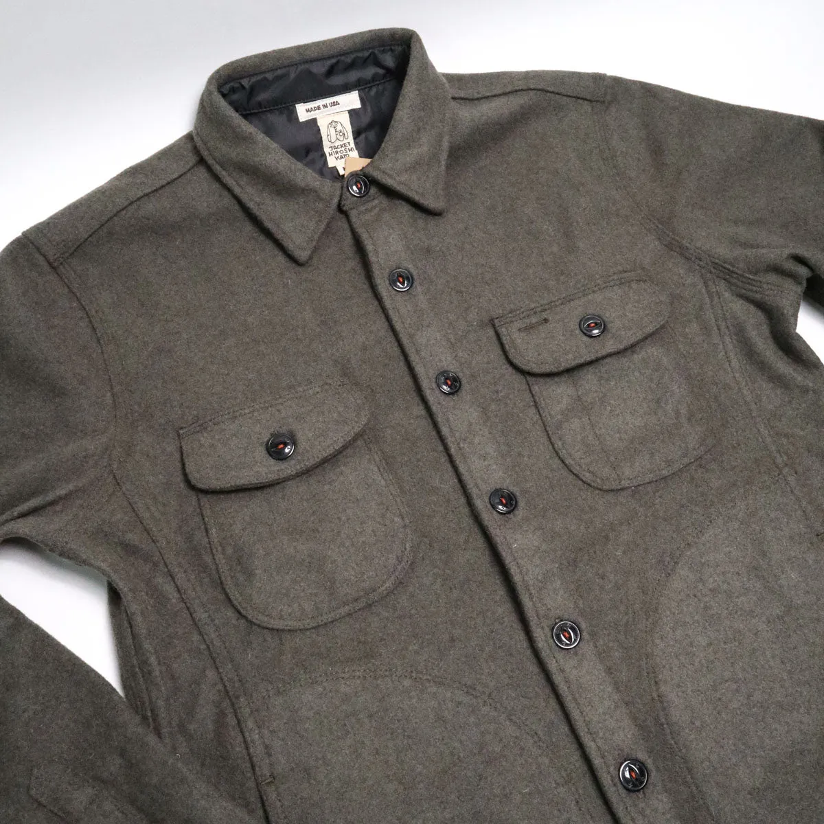 The Anvil Melton Wool Dark Green sold by Brooklyn Clothing Co. product image thumbnail 3