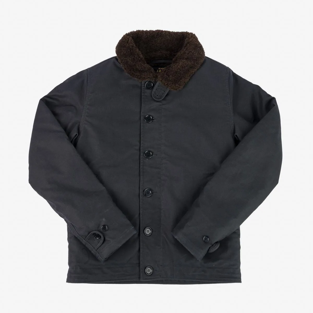 IHM-37-BLK Oiled Whipcord N1 Deck Jacket Black sold by Brooklyn Clothing Co.