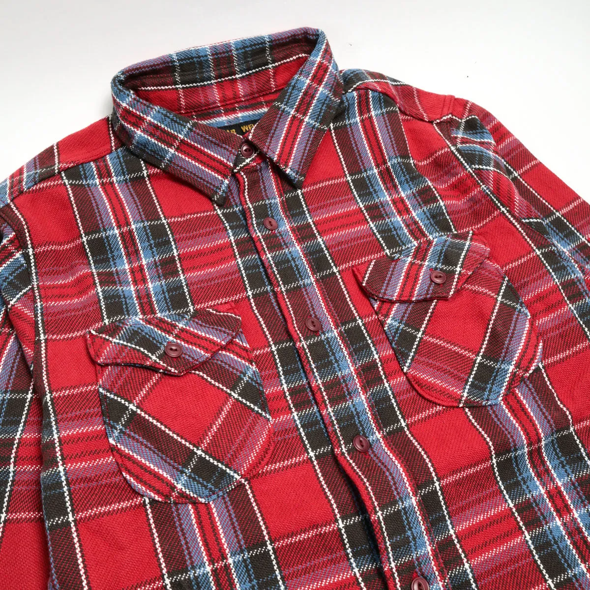Heavy Flannel Shirt Red Type-B sold by Brooklyn Clothing Co. product image thumbnail 3