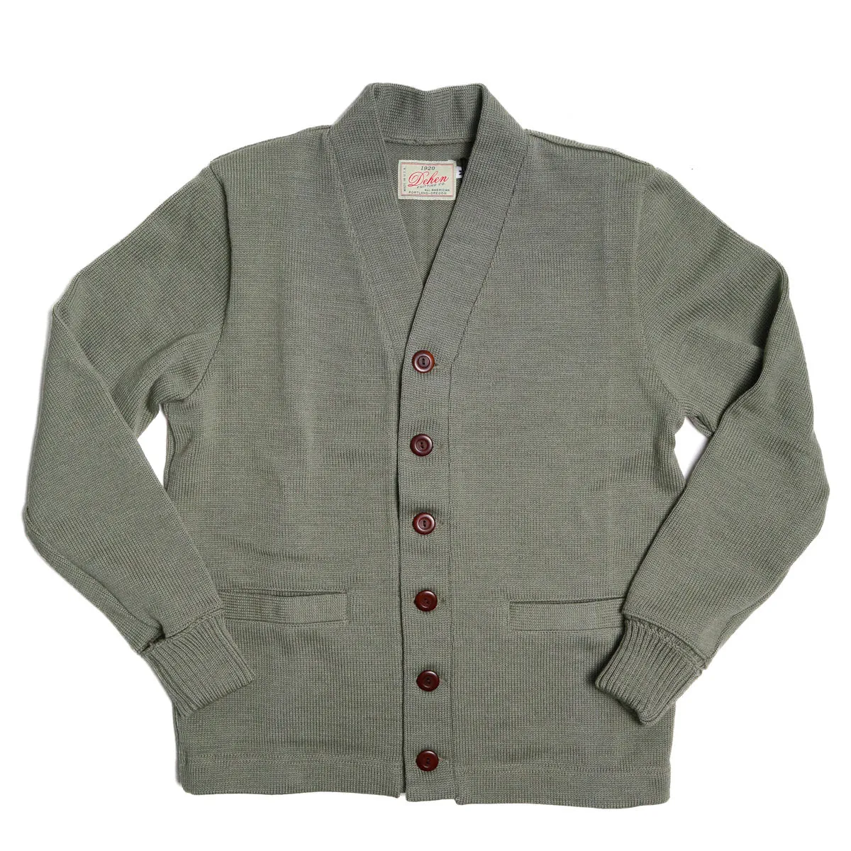 Classic Cardigan Sweater Sage sold by Brooklyn Clothing Co.
