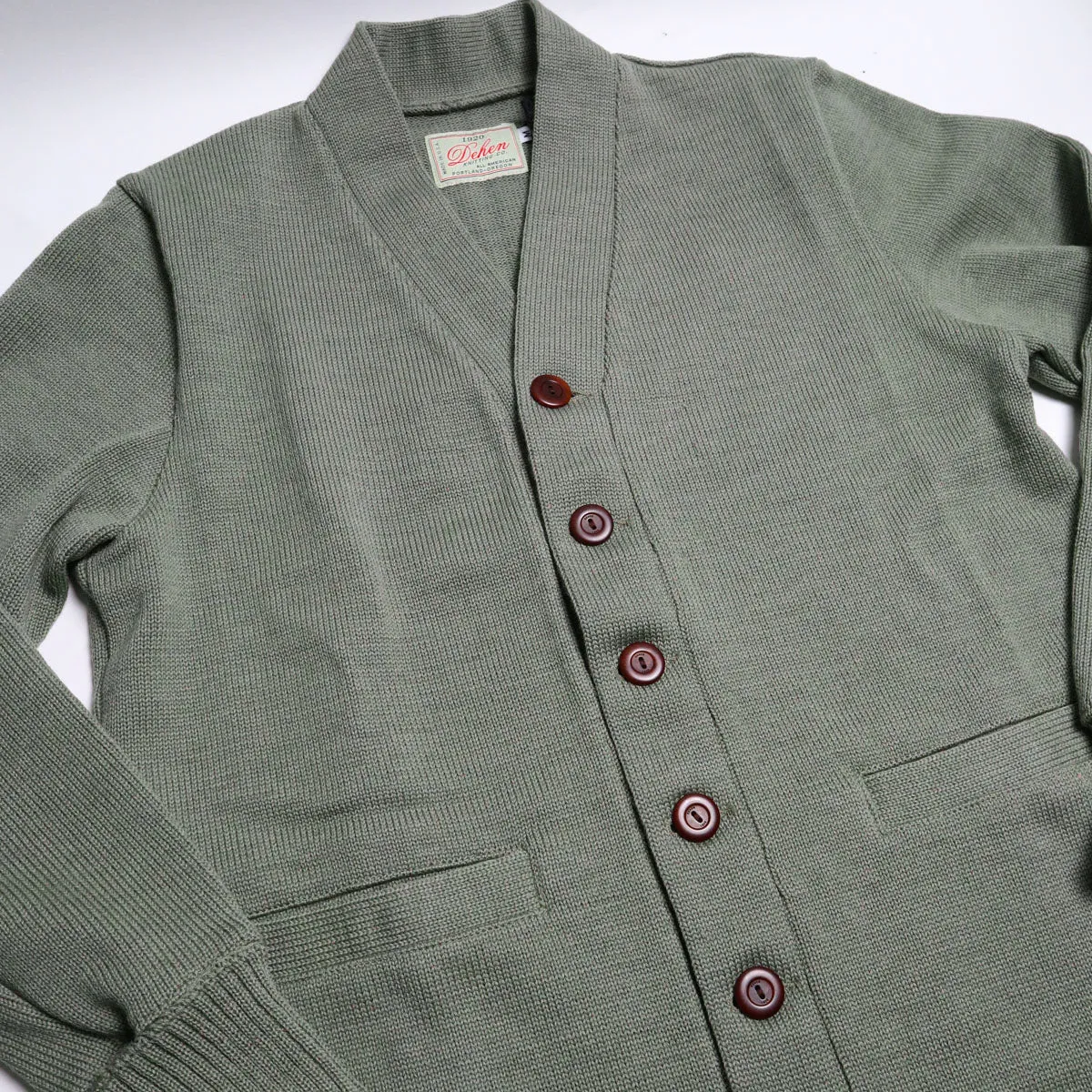 Classic Cardigan Sweater Sage sold by Brooklyn Clothing Co. product image thumbnail 2
