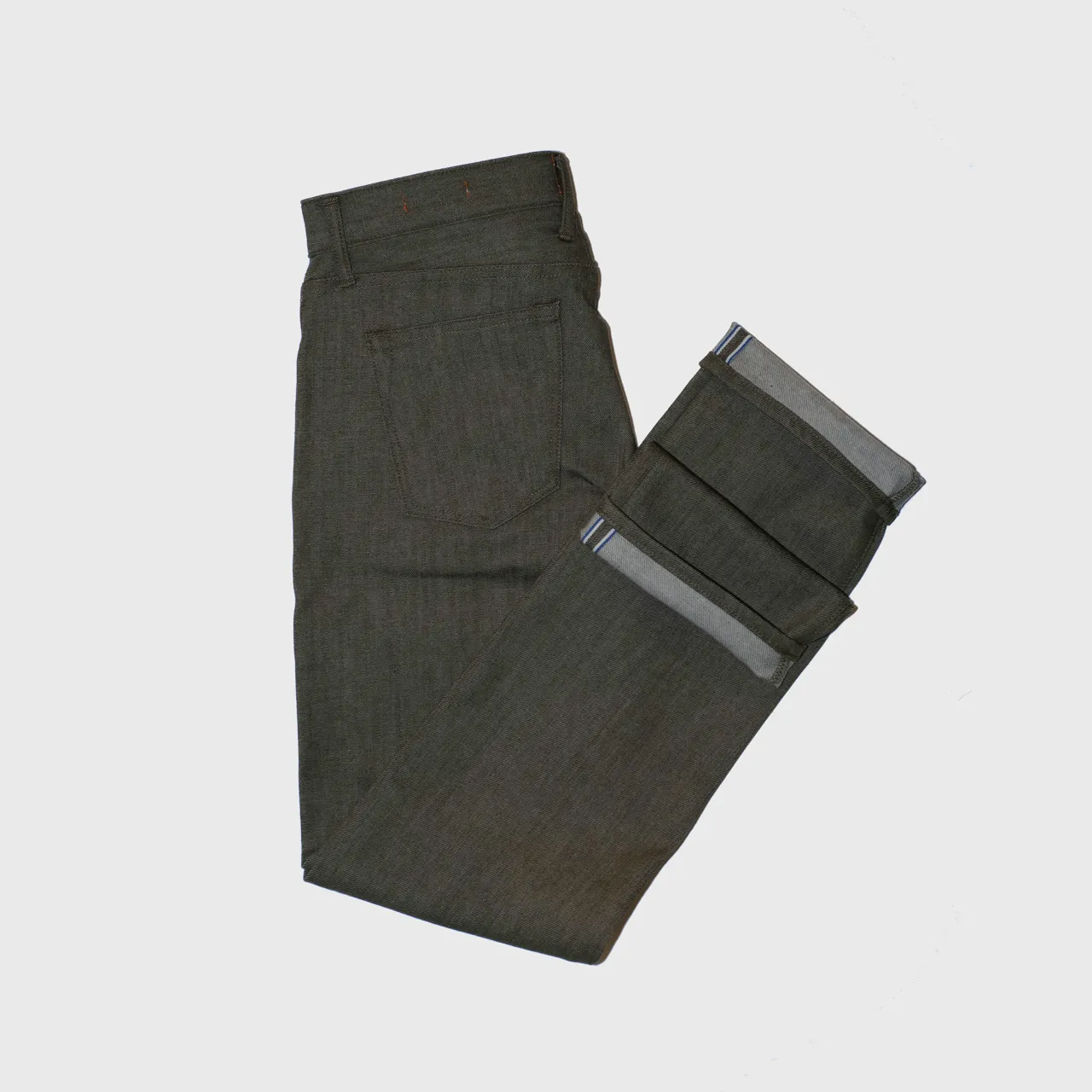 The Hammer Straight 10.5oz Dark Green Raw Selvedge Denim sold by Brooklyn Clothing Co. product image thumbnail 2