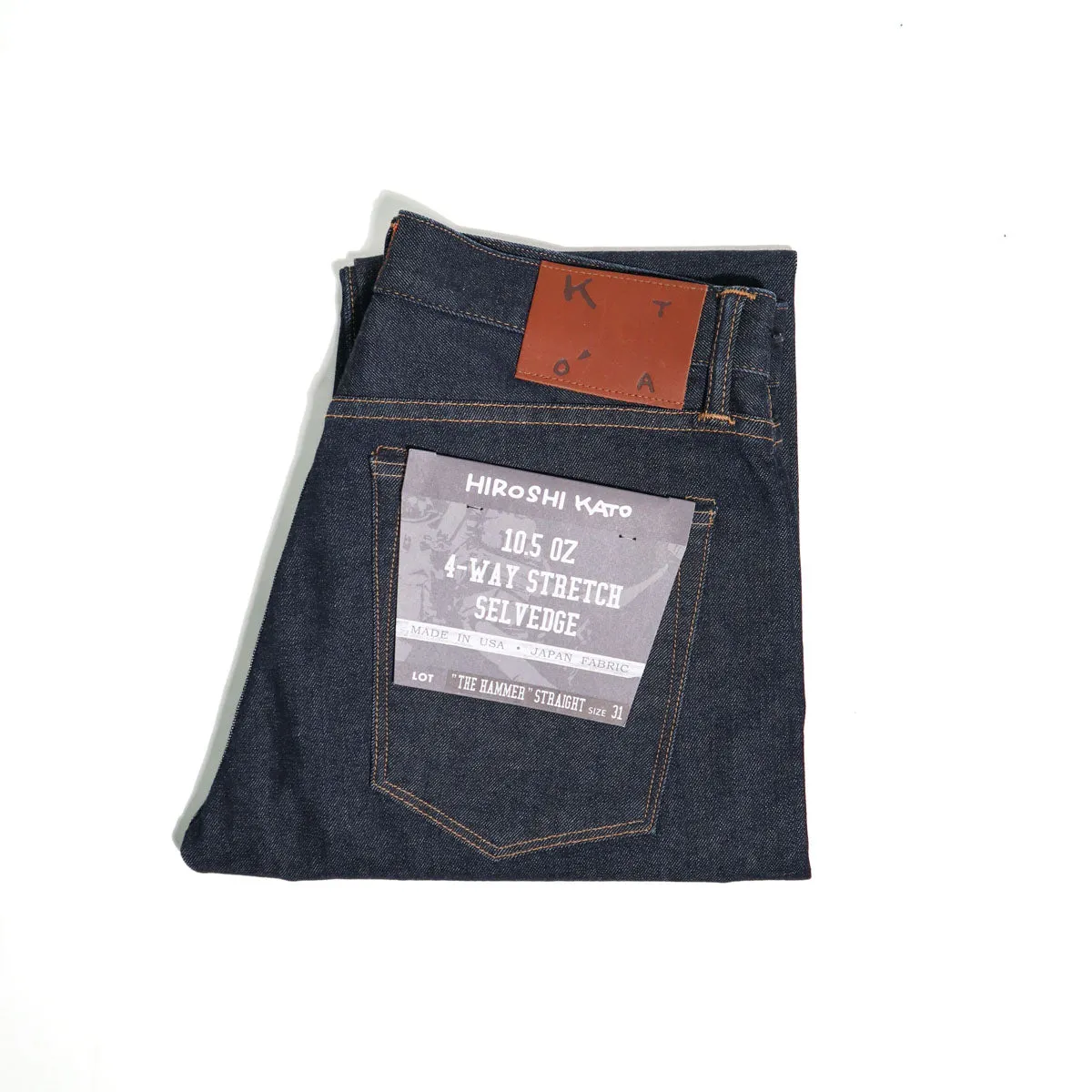 The Hammer Straight 10.5oz Indigo One Wash Selvedge Denim sold by Brooklyn Clothing Co.