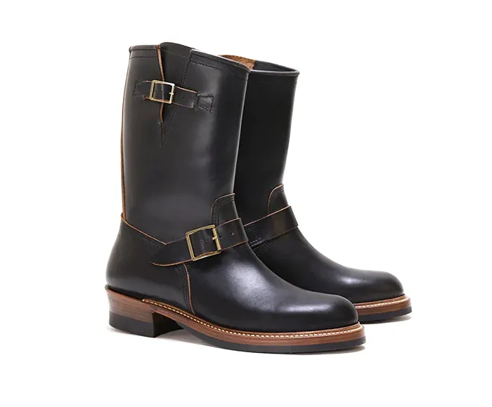 LK-003 Wabash Engineer Boots Horween CXL Black sold by Brooklyn Clothing Co.