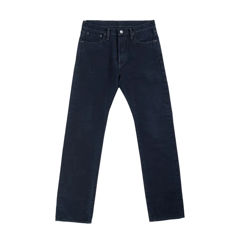 IH-888SBR-14od 14oz Broken Twill Selvedge Denim Relaxed Taper Indigo Overdyed Black sold by Brooklyn Clothing Co.
