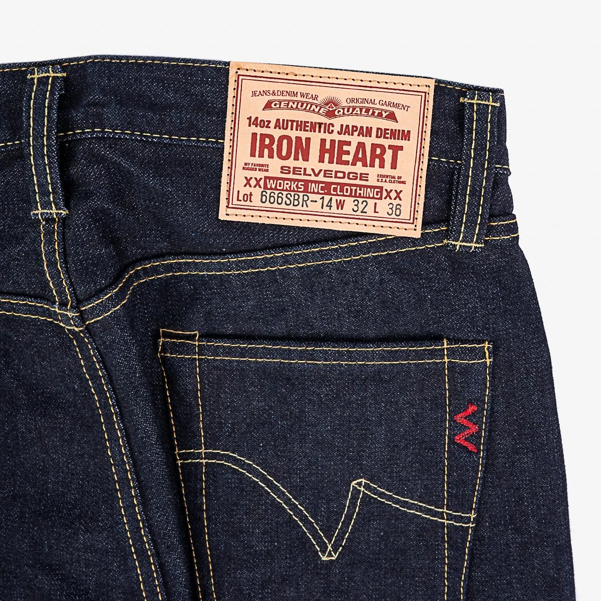 IH-666SBR-14 14oz Broken Twill Selvedge Denim Slim Straight Indigo sold by Brooklyn Clothing Co. product image thumbnail 3