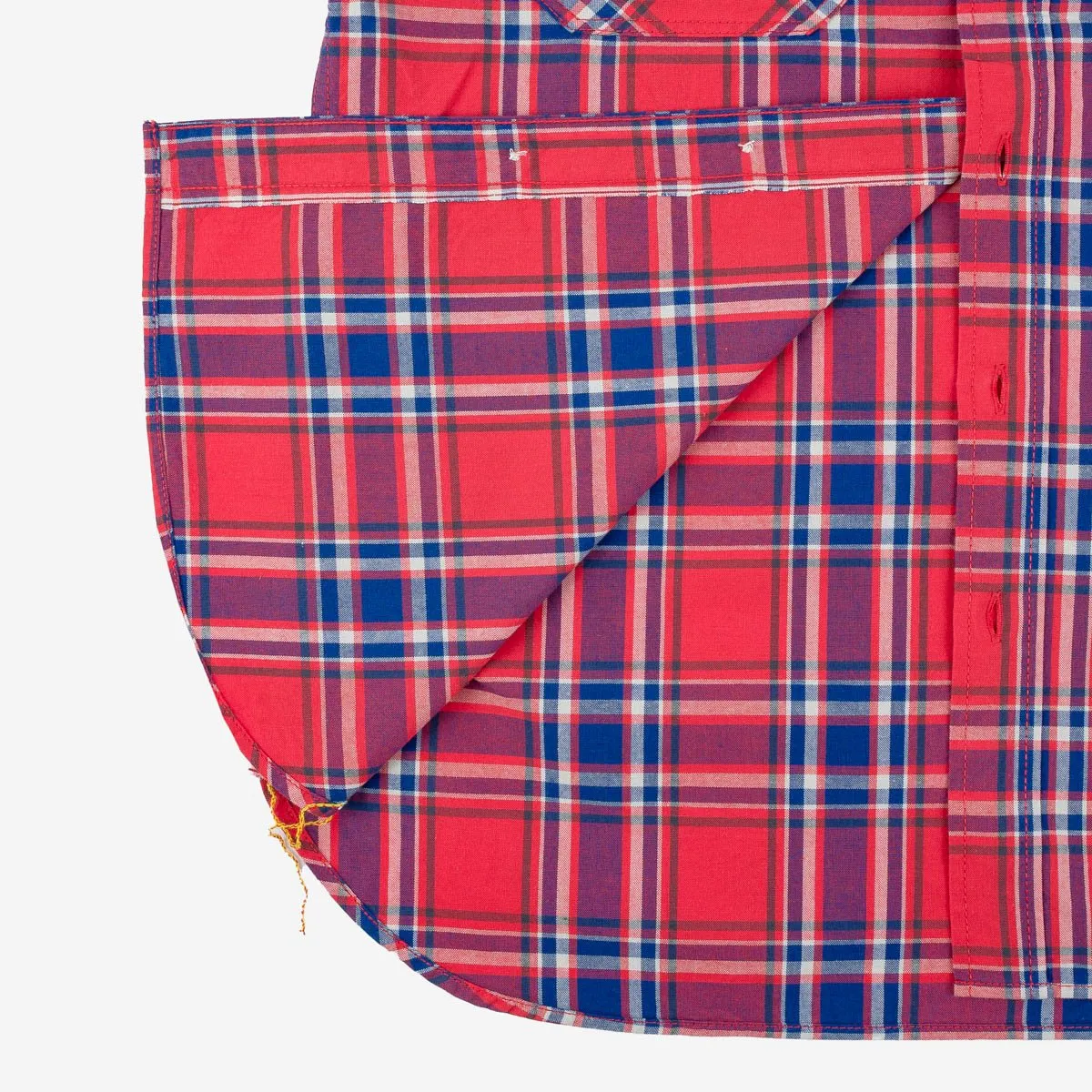 IHSH-360-RED 5oz Selvedge Madras Check Short Sleeve Red sold by Brooklyn Clothing Co. product image thumbnail 3