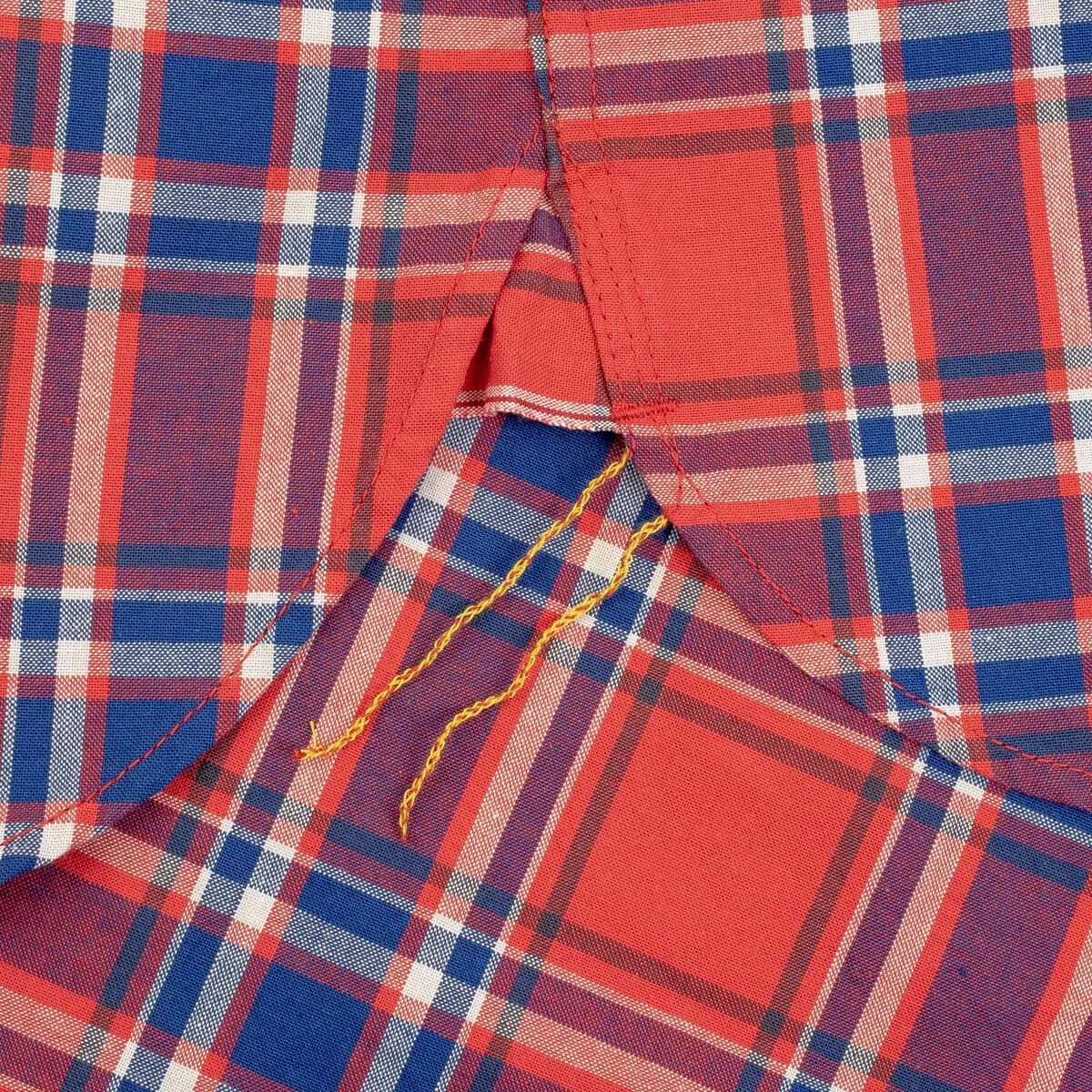 IHSH-360-RED 5oz Selvedge Madras Check Short Sleeve Red sold by Brooklyn Clothing Co. product image thumbnail 4