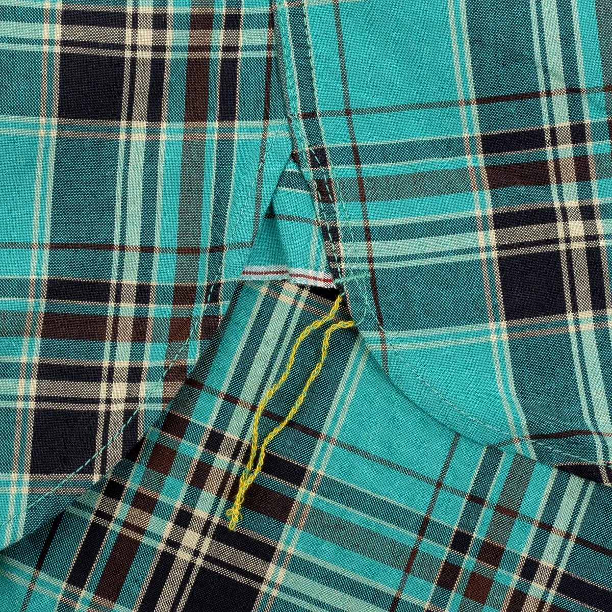 IHSH-360-GRN 5oz Selvedge Madras Check Short Sleeve Green sold by Brooklyn Clothing Co. product image thumbnail 5