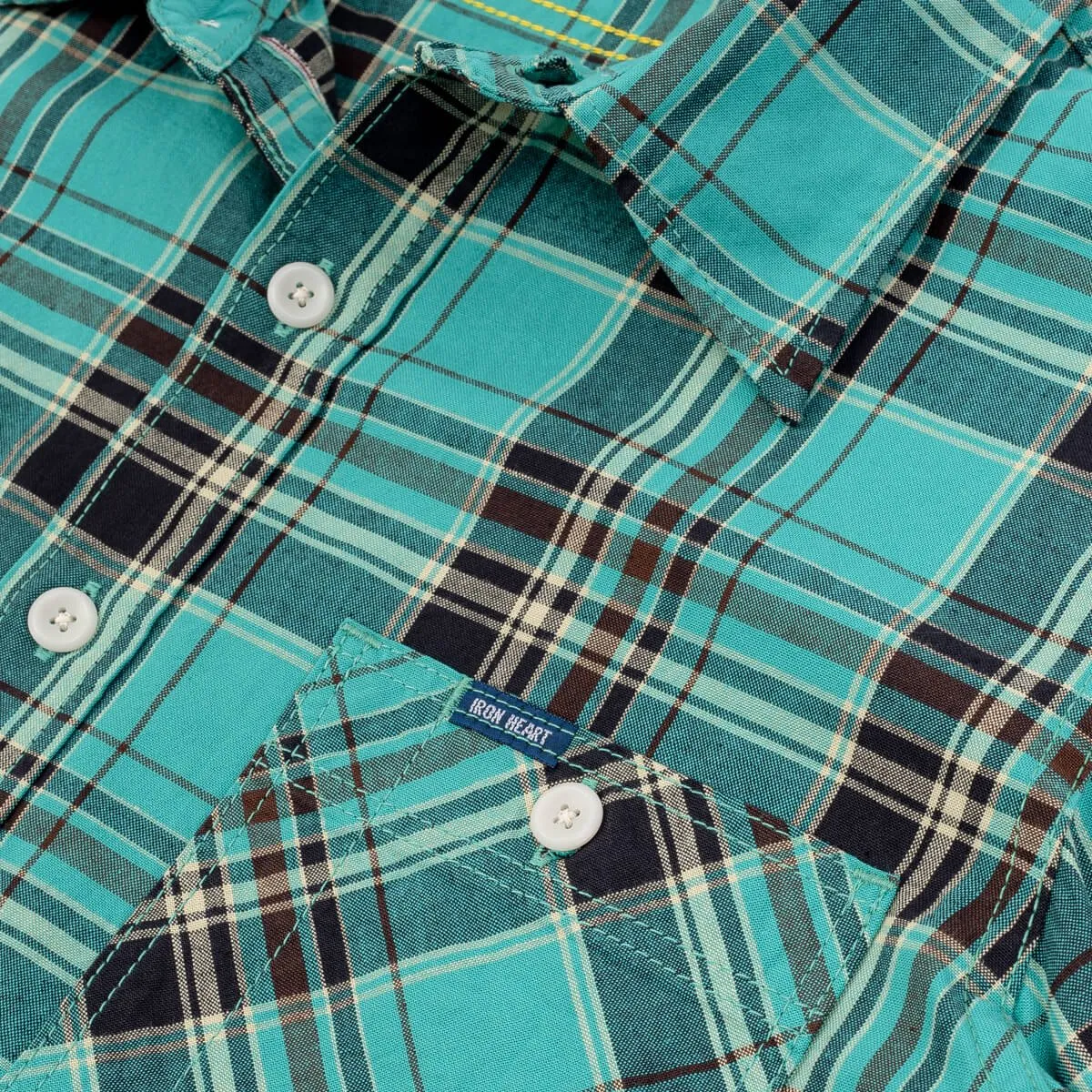 IHSH-356-GRN 5oz Selvedge Madras Check Work Shirt Green sold by Brooklyn Clothing Co. product image thumbnail 3