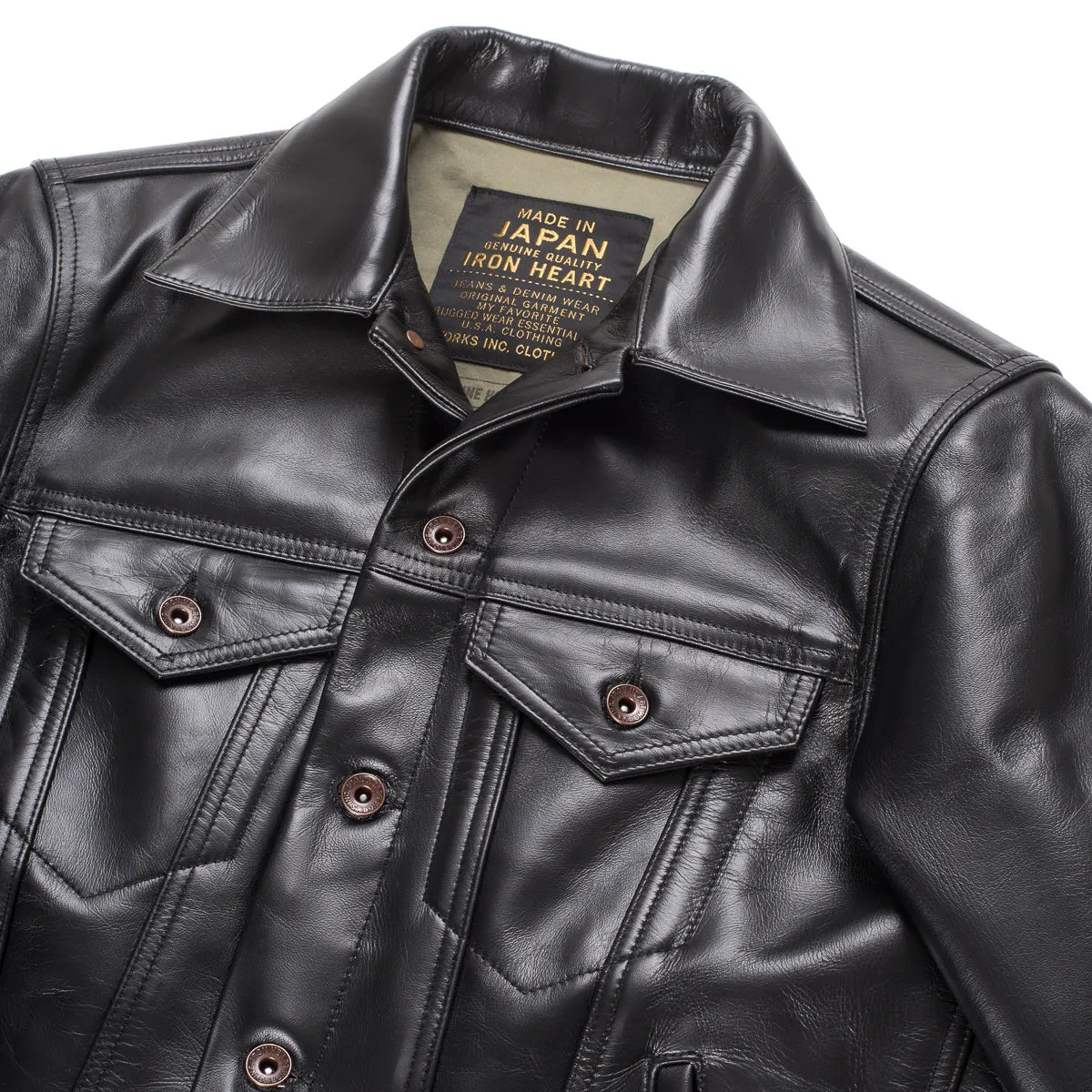 IHJ-64-BLK Japanese Horsehide Modified Type III Black Tea-Core sold by Brooklyn Clothing Co. product image thumbnail 2